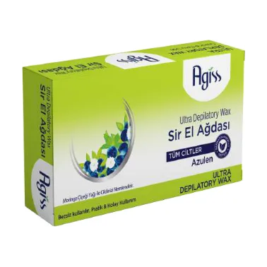 Agiss Depilatory Wax Azulen for Sensitive Skin Green